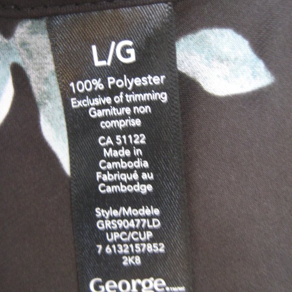George, sleepwear, size L, floral print - Picture 6 of 7